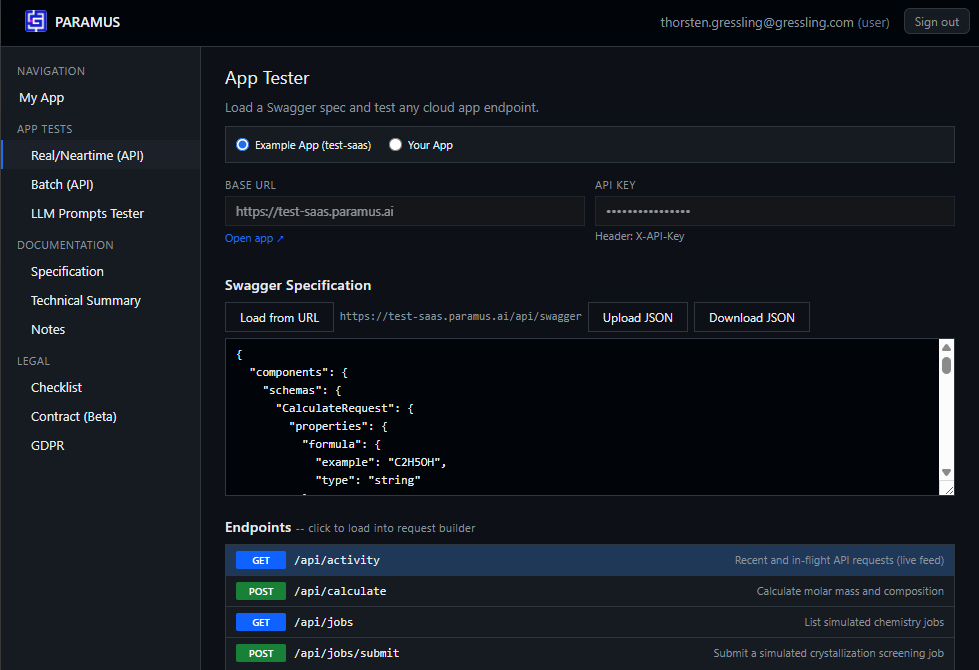 Real/Neartime tester